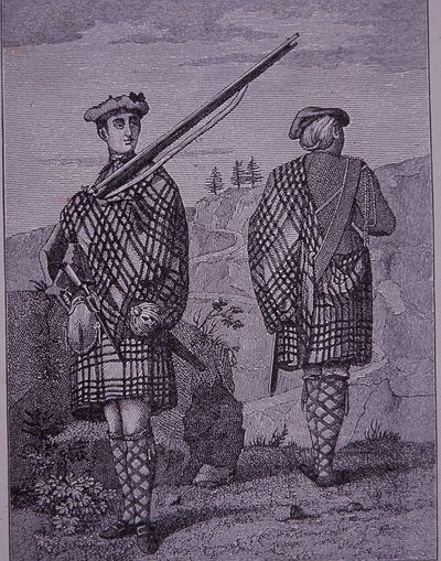 Ylämaan sotilaita myöhemmin 1700-luvulla tekijältä Unknown artist