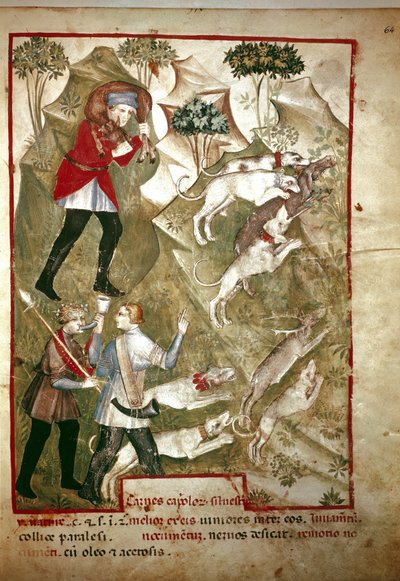 Metsästys (Pienoismalli, 1300-luku) tekijältä Unknown artist