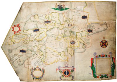 Irlanti Shannonin joki, n.1585 (pellava, vellum) tekijältä Unknown artist