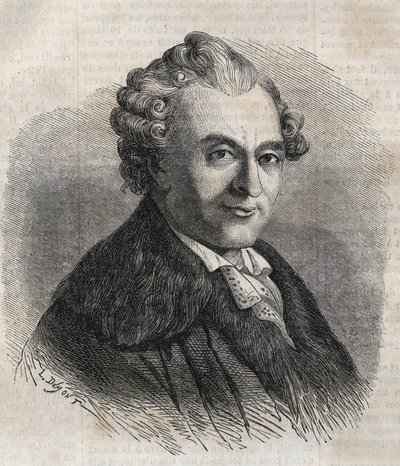 Jean Michel Sedaine. Ranskalainen näytelmäkirjailija 1719-1797 tekijältä Unknown artist