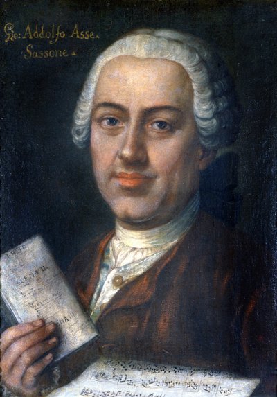 Johann Adolf Hasse, saksalainen säveltäjä 1699-1783, Milanon Scala-museo tekijältä Unknown artist