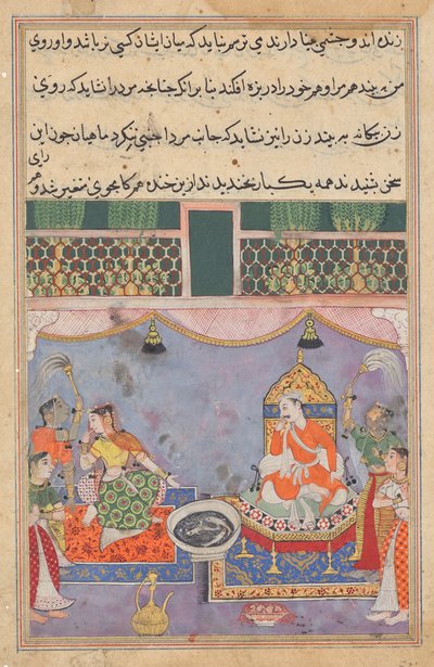 Kamjuy, Rajan vaimo, kääntää kasvonsa pois kaloista, Tuti-namasta (Papukaijan tarinoita): Kaksikymmentäkolmas yö tekijältä Unknown artist