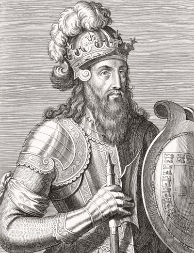 Portugalin kuningas Afonso III. Muotokuva. tekijältä Unknown artist