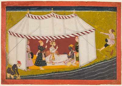 Kuningas Bikramaditya kutsuu Madhavan Madhavanala Kamakandalasta tekijältä Unknown artist
