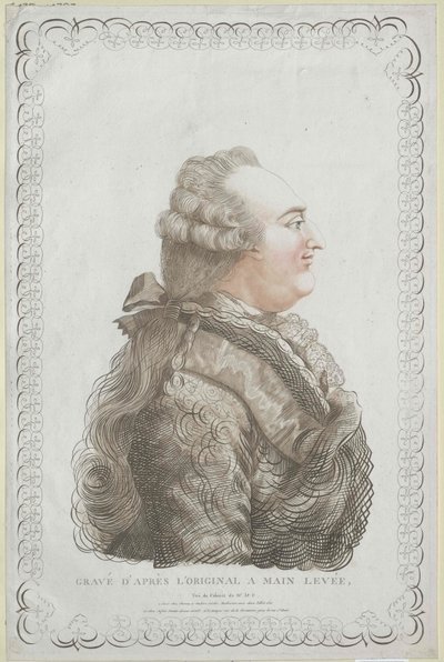 Ranskan kuningas Ludvig XVI (painettu) tekijältä Unknown artist