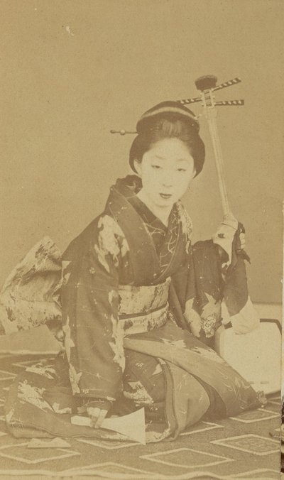 [Polvistuva japanilainen nainen] tekijältä Unknown artist