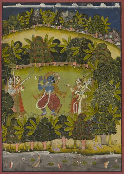 Krishna huilaa Gopille tekijältä Unknown artist