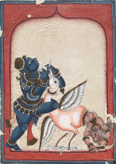 Krishna voittaa nosturi-demoni Bakasura tekijältä Unknown artist