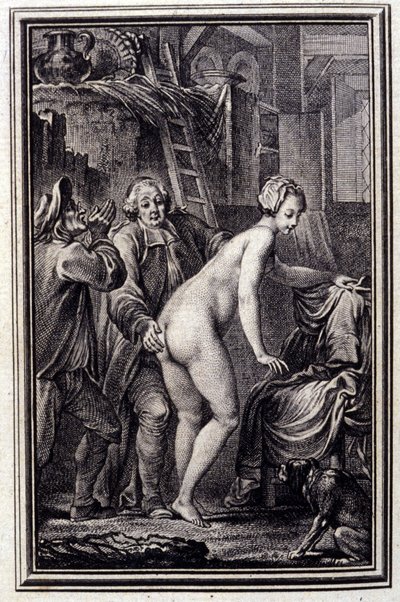 La mare du compere Pierre - Jean La Fontainen teoksessa ”Tarinoita ja novelleja säkeissä”. 1762. tekijältä Unknown artist