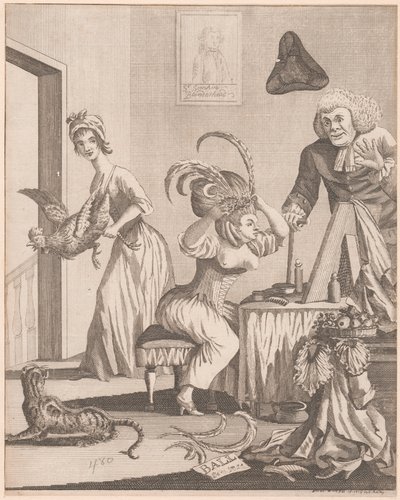 Lady se preparando para a noite em um Ballfinnish tekijältä Unknown artist