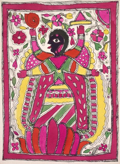 Suuri, monikätinen hahmo vasemmalle päin tekijältä Unknown artist