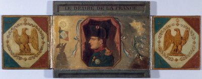 "Le Désiré de la France". Muotokuva Ludvig XVIII:sta ja piilotettu muotokuva Napoleonista, noin 1815 (öljy kankaalle, kiinnitetty pahville) tekijältä Unknown artist