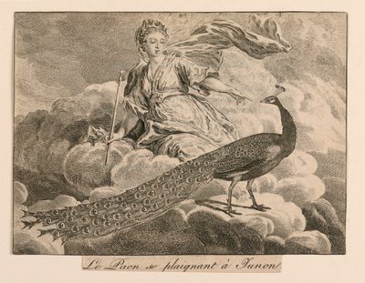 "El paó que es queixa a Juno" de Fablesfinnish de La Fontaine tekijältä Unknown artist