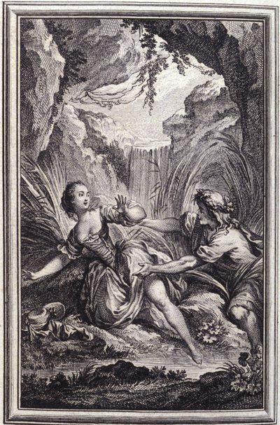 The Scamander River - Jean La Fontainen ""Tarinoita ja novelleja säkeissä"" 1762. tekijältä Unknown artist