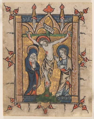 Psalterin lehti: Ristiinnaulitseminen tekijältä Unknown artist