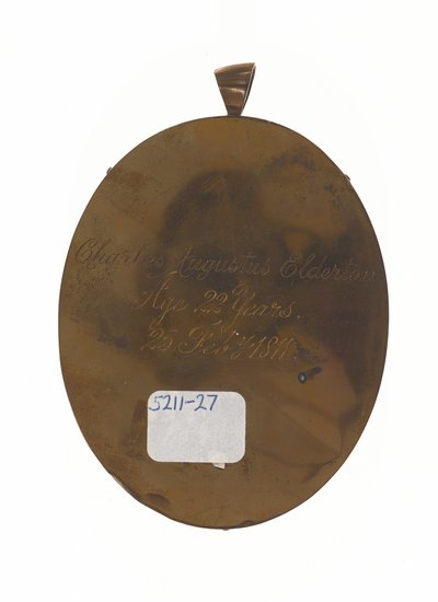 Luutnantti Charles Augustus Elderton (1789-1841), 9. Madrasin syntyperäinen jalkaväki, 25. helmikuuta 1811 (pienikokoinen norsunluu) tekijältä Unknown artist