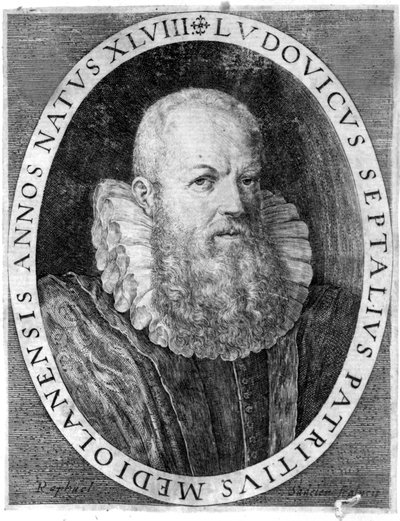 Ludovico Settala (1552 - 1633), italialainen lääkäri Paviassa. tekijältä Unknown artist