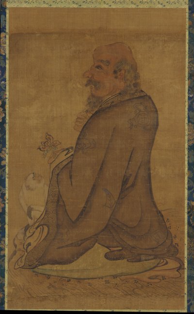 Luohan valkoisen apinan kanssa tekijältä Unknown artist