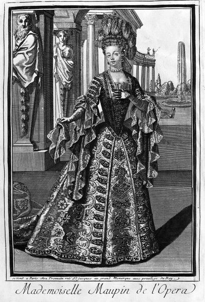 Mademoiselle Maupin (1670-1707), ranskalainen laulaja. tekijältä Unknown artist