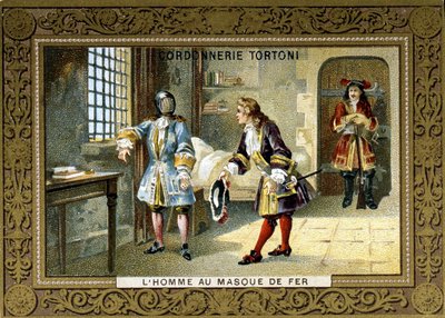Mies rautaisten naamiolukkojen kanssa Pyhän Margaretin vankilassa - Suutarit Tortonin kromi tekijältä Unknown artist