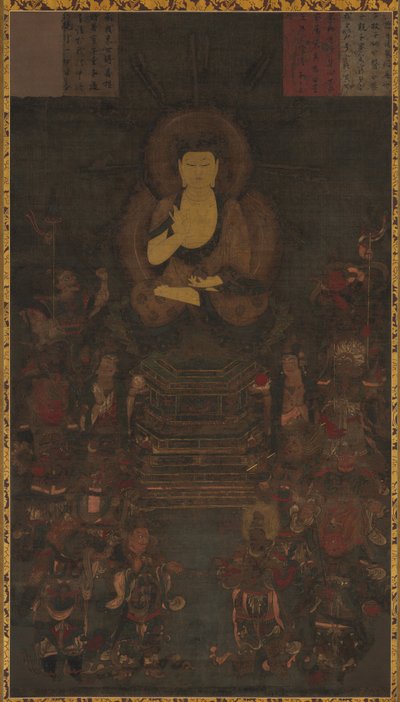 Lääketieteen mestari Buddha ja kaksitoista jumalallista kenraalia tekijältä Unknown artist