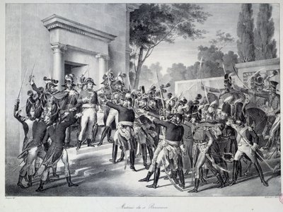 Kenraalien ja upseerien tapaaminen Napoleon Bonapartessa (1769-1821) noin kello 7 aamulla 18 brumairen The Coup d