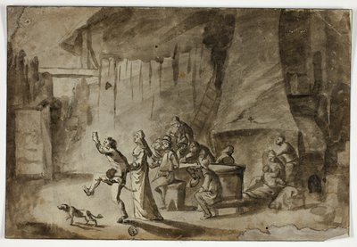 Miehet ja naiset tavernassa tekijältä Unknown artist
