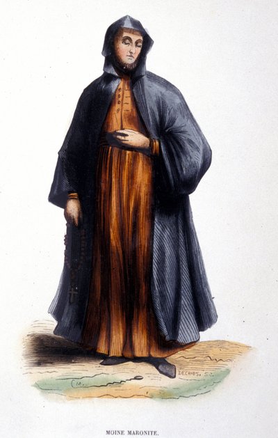 Moinen maroniitti. Kaiverrus albumista uskonnollisista määräyksistä, Pariisi tekijältä Unknown artist