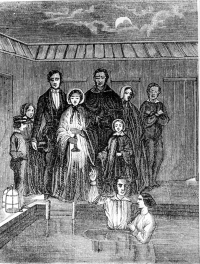 Mormonien kaste. 1800-luvun kaiverrus. tekijältä Unknown artist