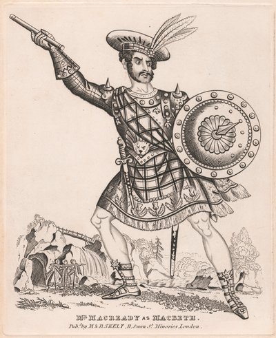 Mr. Macready kuin Macbeth tekijältä Unknown artist