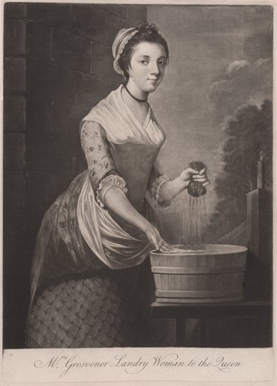 Rouva Grosvenor Pesulanainen kuningattarelle tekijältä Unknown artist