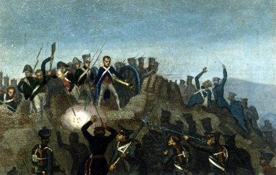 Napoleon I Montmartren taistelussa 30. maaliskuuta tekijältä Unknown artist