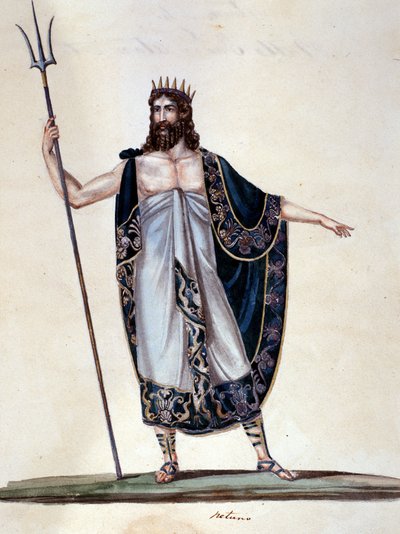 Neptunus - akvarelli tekijältä Unknown artist