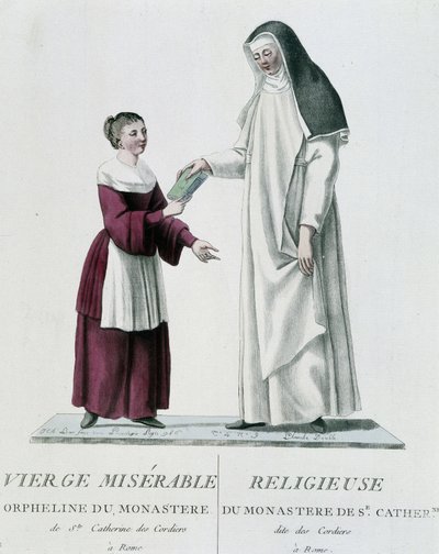 Orpo ja uskonnollinen kurja neitsyt St. Catherine des Cordiersin luostarista Roomassa tekijältä Unknown artist