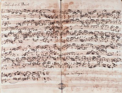 Johann Sebastian Bachin Preludi C-muodossa tekijältä Unknown artist