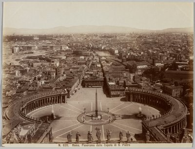 Panoraama Pyhän Pietarin kupolista, Rooma tekijältä Unknown artist