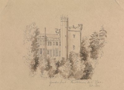 Parte de um castelo cercado por árvores finlandesas tekijältä Unknown artist