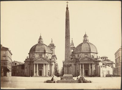 Piazza del Popolo portilta kuvattuna (Rooma) tekijältä Unknown artist
