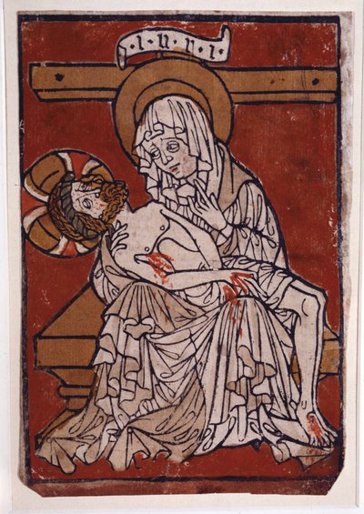 Stift Lambachin luostarin Pieta, noin 1420-30 (värikaiverrus). tekijältä Unknown artist