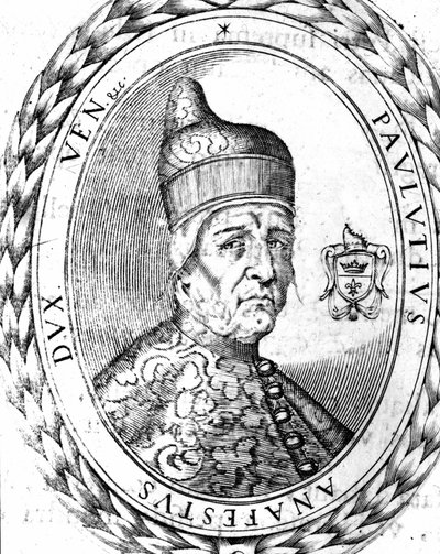 Muotokuva Paoluccio Anafesto (697-717). Venetsian ensimmäinen doge. tekijältä Unknown artist