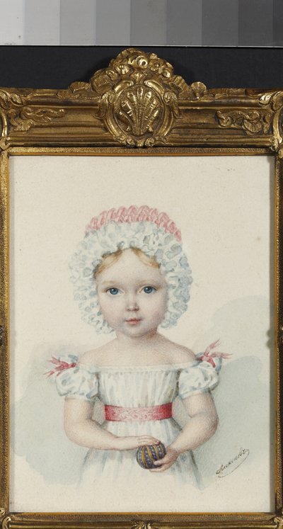 ""Suurruhtinatar Maria Nikolajevnan (1819-1876) muotokuva Venäjän tsaari Nikolai I:n tyttärestä" (Venäjän suurherttuatar Maria Nikolajevna (1819-1876)) Akvarelli 1820-luvun yksityisestä kokoelmasta tekijältä Unknown artist