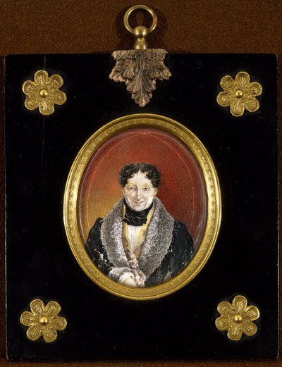 Retrat del mestre de ballet Charles Louis (Charles-Louis) Didelot (1767-1837) (Retrat del mestre de ballet C. L. Didelot). Obra anònima, oli sobre cartró, vers 1820. Retrat del segle XIX, classicisme. Museu Estatal d