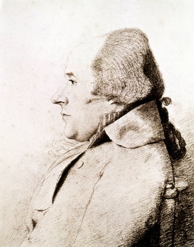 Muotokuva amiraali William Blighistä (1754 - 1817), navigaattori ja tutkimusmatkailija, hän löysi Bountysaaret. tekijältä Unknown artist