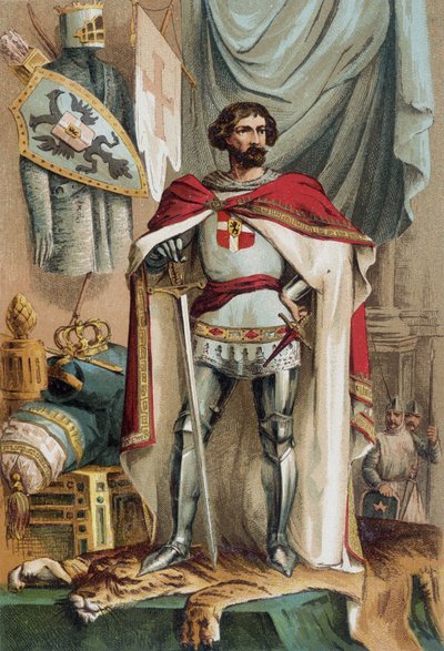Muotokuva Baudouin I:stä, latinalaisesta itämaan keisaristosta (1171-1206), tuli Konstantinopolin keisari osallistumalla neljänteen ristiretkeen. Aussie tunnetaan nimellä Baudouin IX of Flanders (tai Baudouin VI of Hainaut) tekijältä Unknown artist