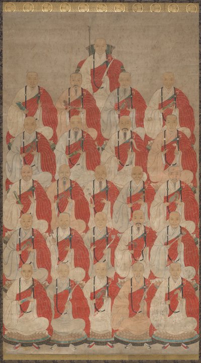 Muotokuva Obaku-lahkon buddhalaismunkkeista tekijältä Unknown artist