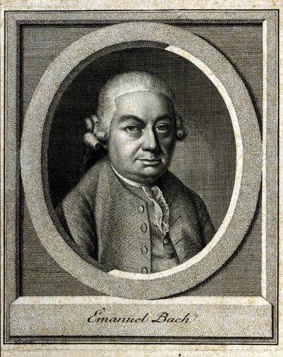 Carl Philipp Emanuel Bachin muotokuva, jota kutsutaan Berliinin ja Hampurin Bachiksi John Sebastian Bachin (Johann Sebastian Bach) viidenneksi lapseksi tekijältä Unknown artist
