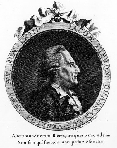Casanovan muotokuva (1725 - 1798) - muotokuva etupuolella, "" Historia pakooni Venetsian tasavallan vankiloista"", kirjoitettu Duxille Böömiin tekijältä Unknown artist