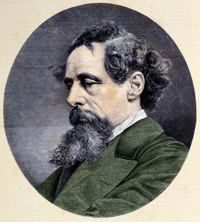 Charles Dickensin (1812-1870), englantilaisen kirjailijan muotokuva. tekijältä Unknown artist