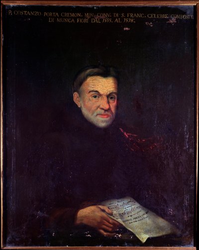 Costanzo Portan muotokuva, italialainen säveltäjä (maalaus tekijältä Unknown artist