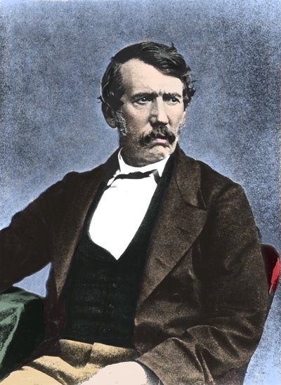 Muotokuva David Livingstonesta (1813-1873), skotlantilainen lähetyssaarnaaja ja tutkimusmatkailija. tekijältä Unknown artist